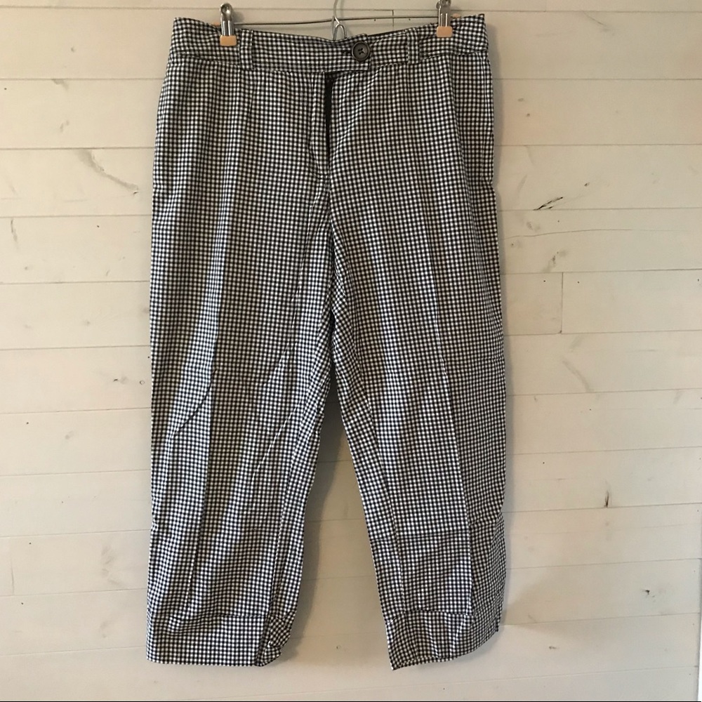 "She Wears the Pants" Black & White Checked Capri